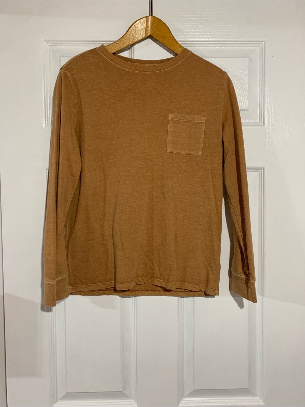 Cat & Jack Long Sleeve Pocket Tee in Caramel Brown
